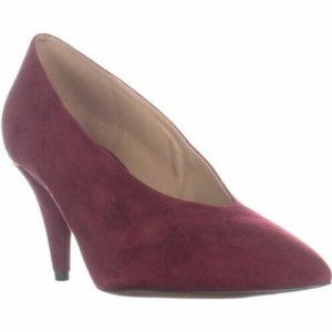 MICHAEL Michael Kors Lizzy Mid Pump in Maroon Shoes